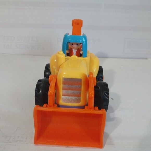 HUILE TOYS Push & Go Friction Powered Backhoe Truck 4" - Picture 4 of 8